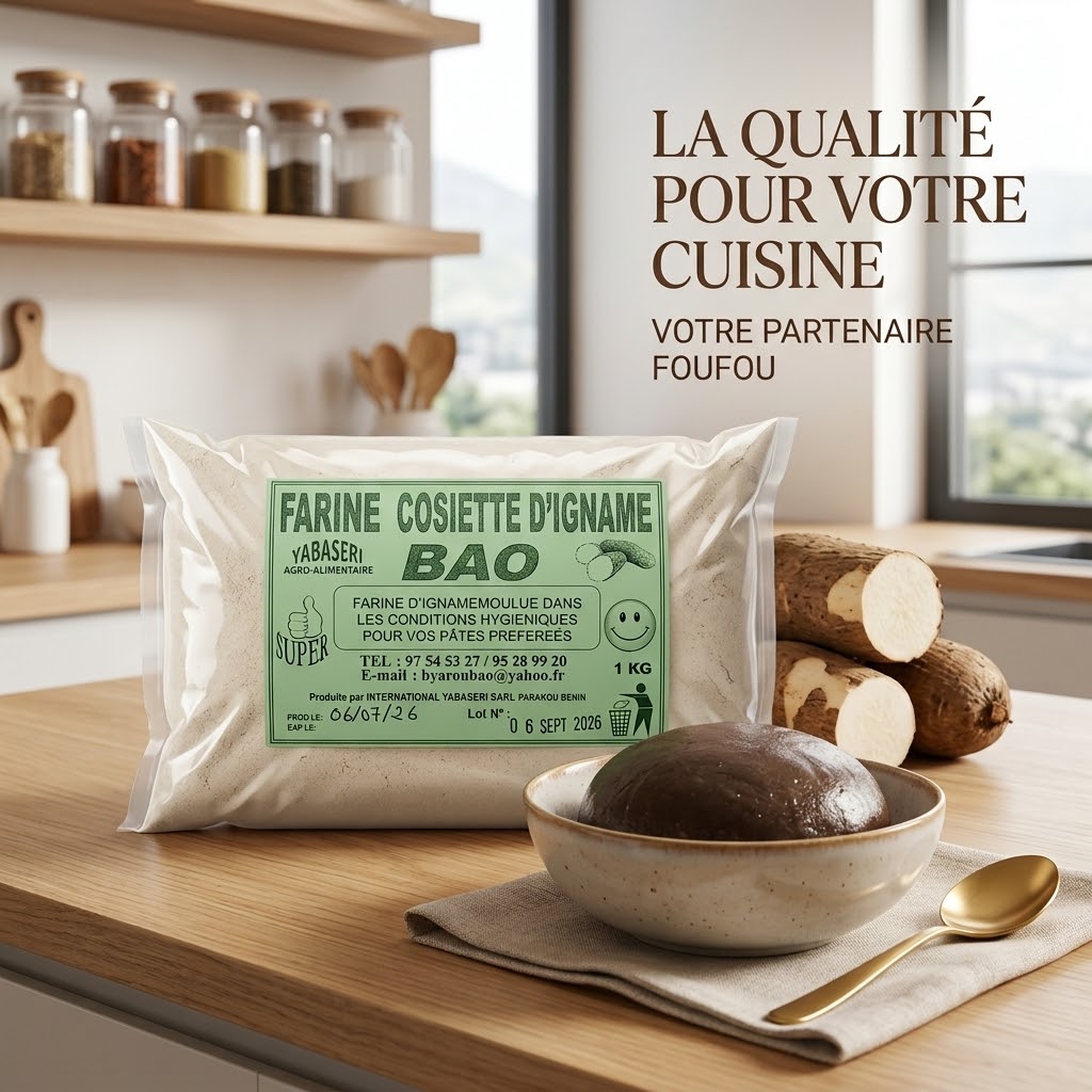 Farine de cossettes d'igname 1 kg