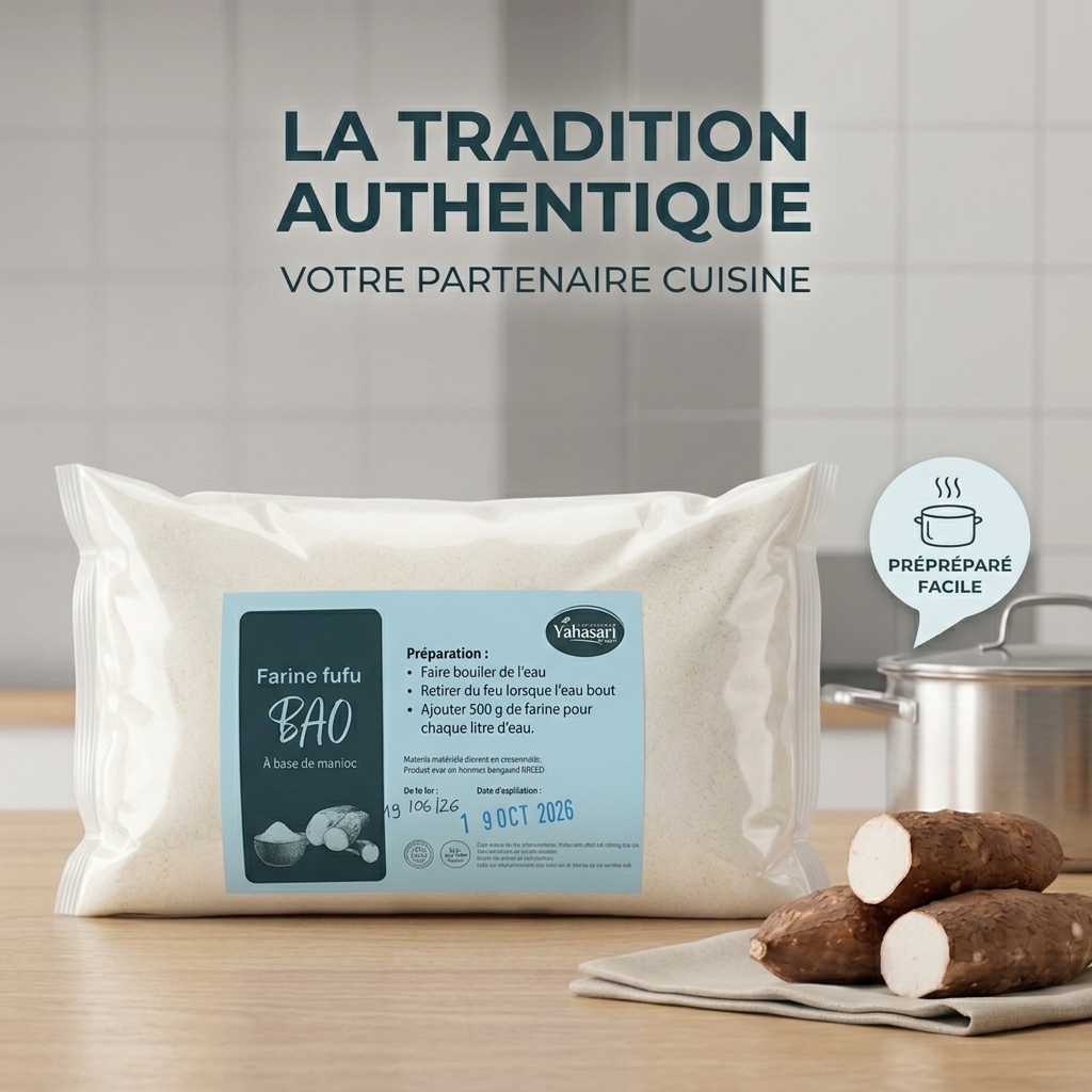 Farine Lafu (manioc fermenté) 1 kg