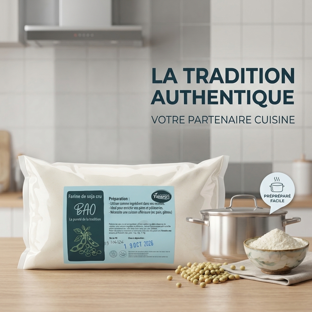 Farine de soja non torréfié 1 kg