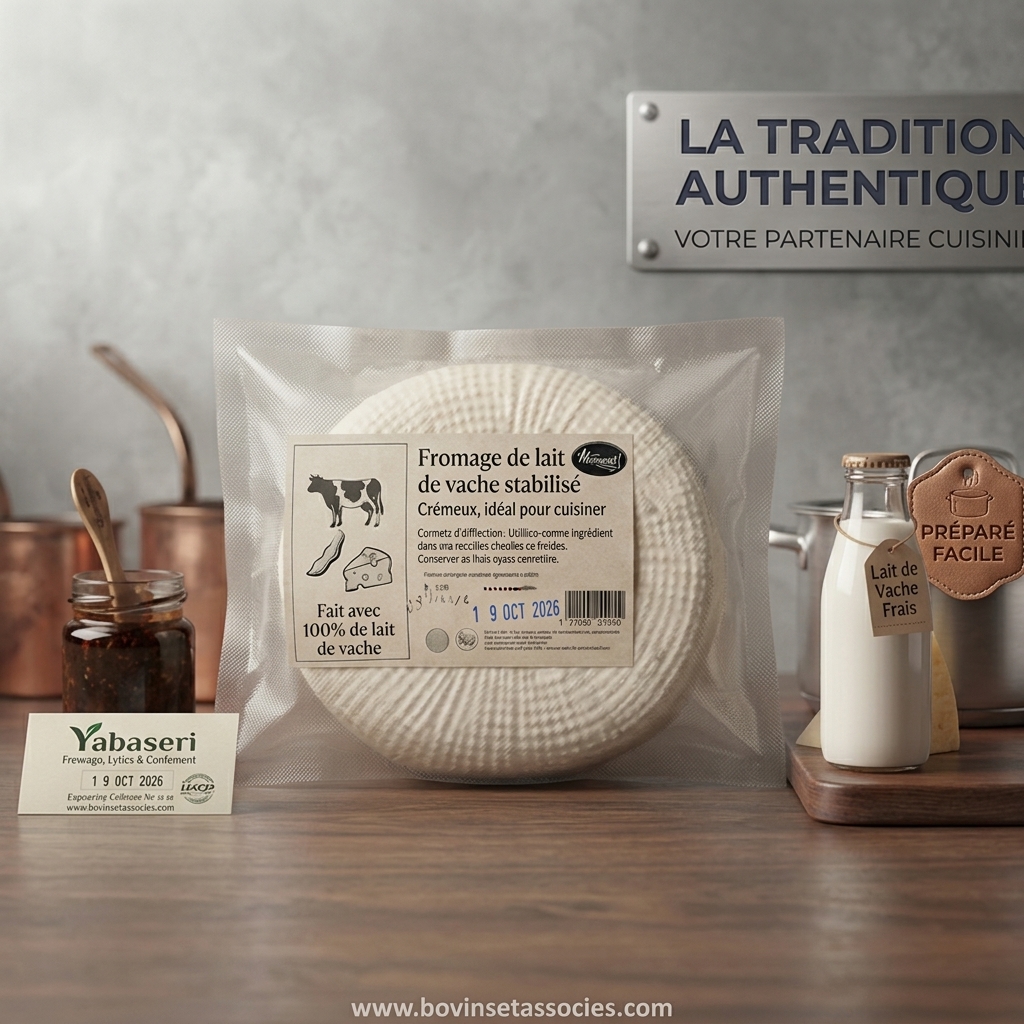 Fromage de lait de vache stabilisé